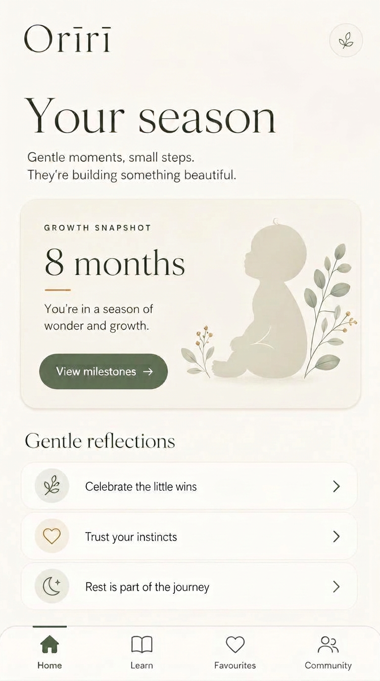 Orīrī app showing a growth portrait
